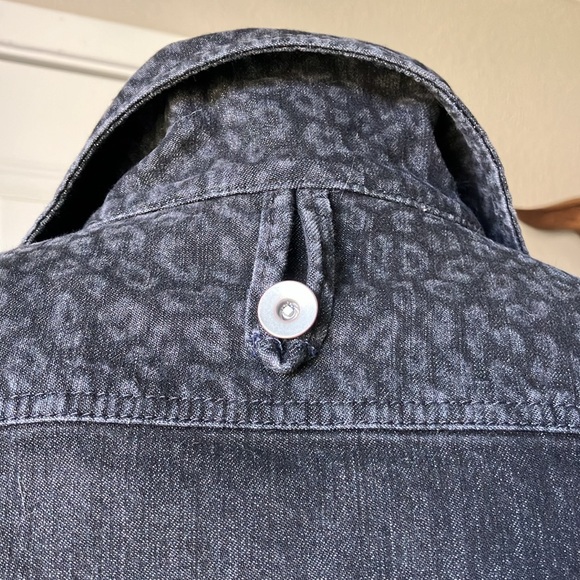 Denim Jacket- Black and Leopard - Picture 4 of 13